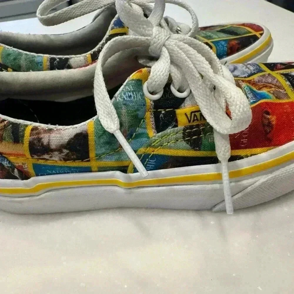 Vans National Geographic kids unisex lace up sneakers size 12
